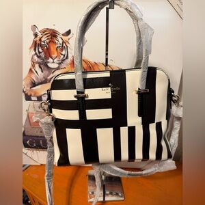 Kate Spade Cedar Street Maise Flag Stripes  Satchel NWT